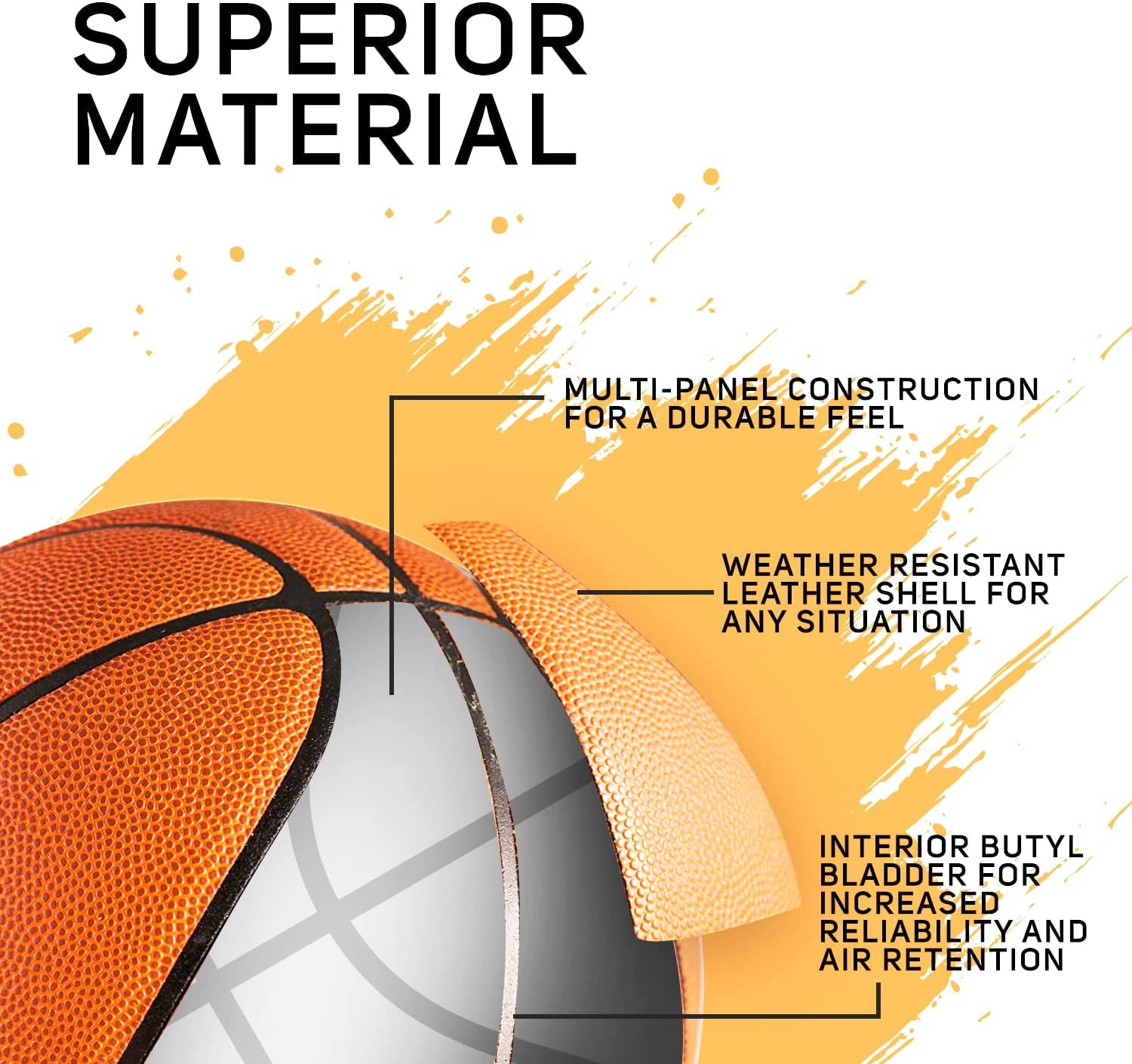 Leather Game Basketball Ball Outdoor and Indoor Ball 29.5"